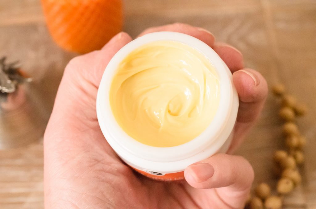 Propolis cream in my hand