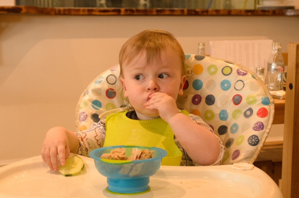 Jonah enjoying his lunch