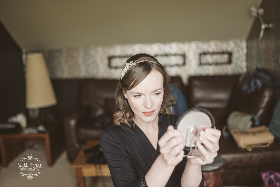 Me wearing MAC Vegas Volt lipstick on our wedding day