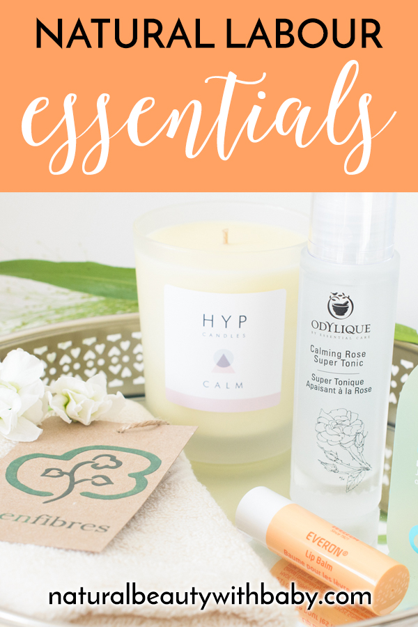 My natural labour essentials for my HypnoBirthing birth - the items I'll be using to make my labour easier. Having these items in an easy to access pack makes me feel so well-prepared in my final weeks!