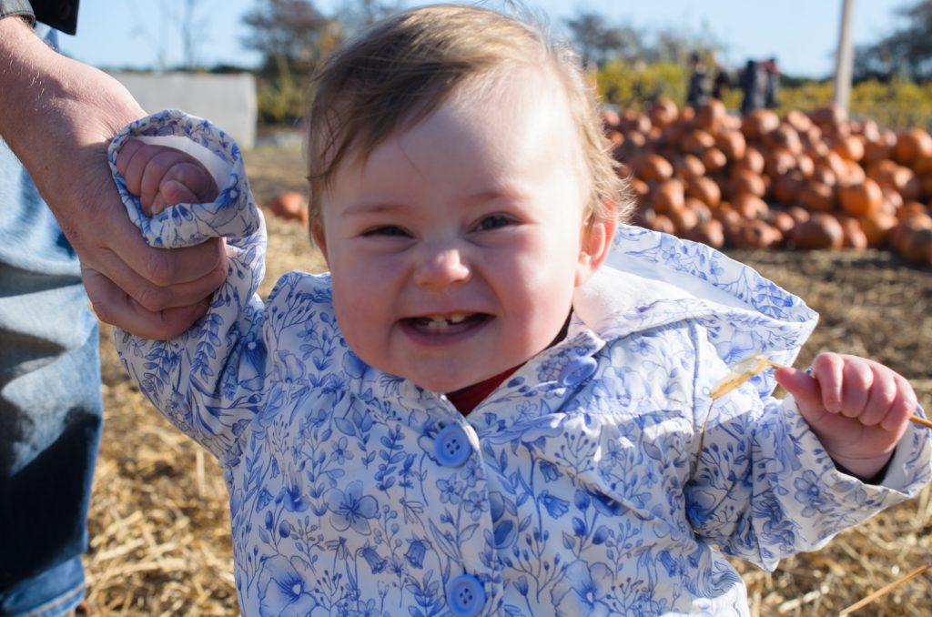 Cara in the pumpkin patch