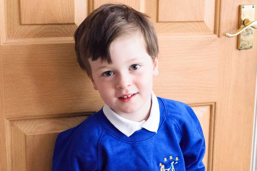 Jonah's first day at school nursery