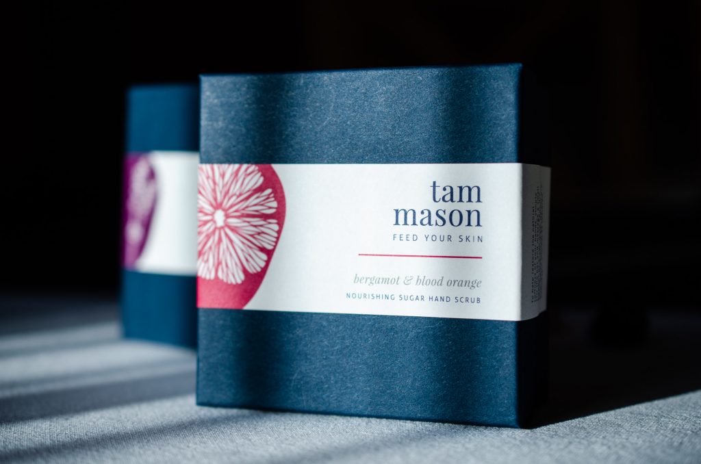 Tam Mason hand scrubs gift boxes