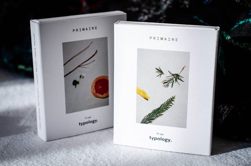 Typology fragrance samples.