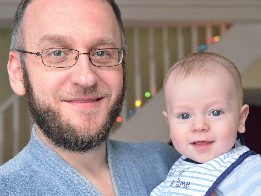 Jonah at 6 months with his dad