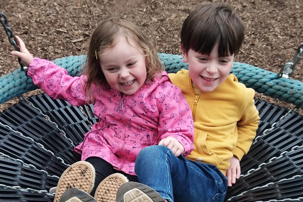 Jonah and Cara having fun