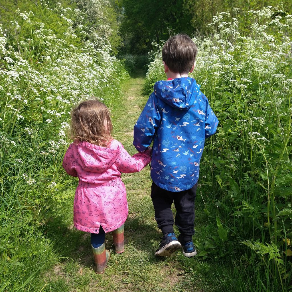 Jonah and Cara out for a walk