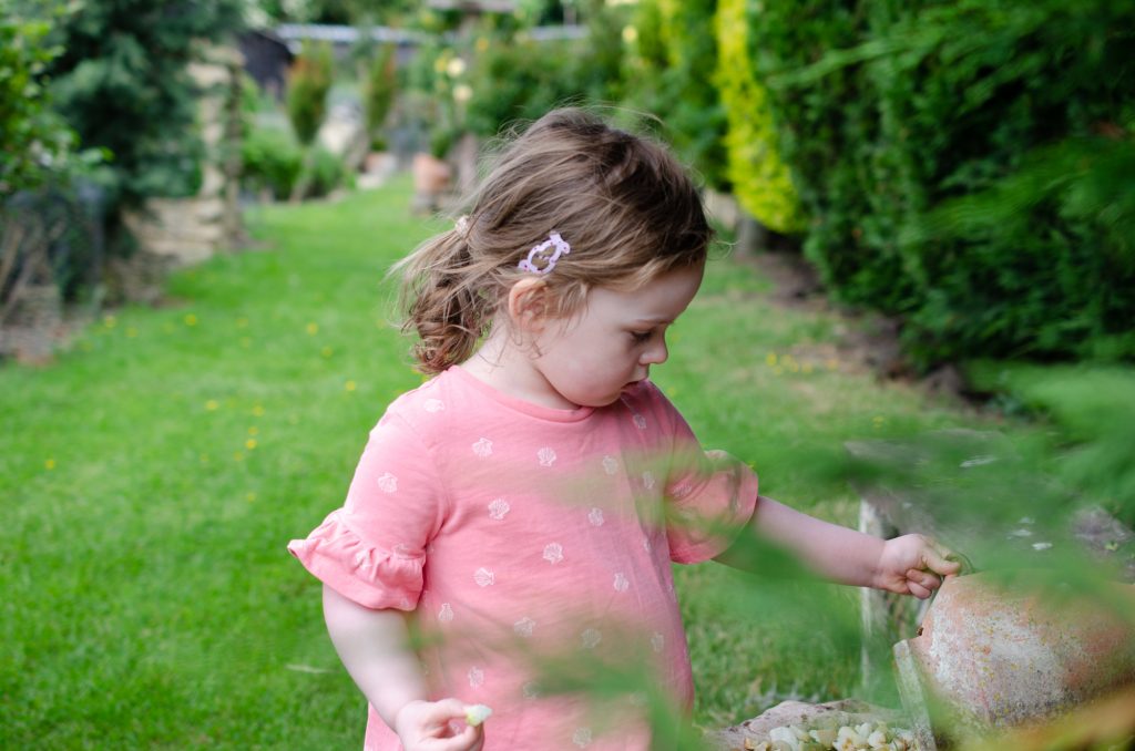 Cara playing in water