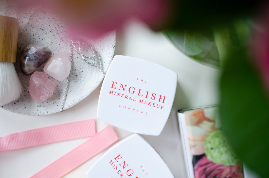 Flatlay of the English Mineral Makeup products