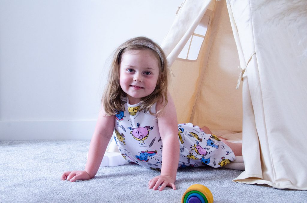 Cara in the Petite Amélie Kids Teepee