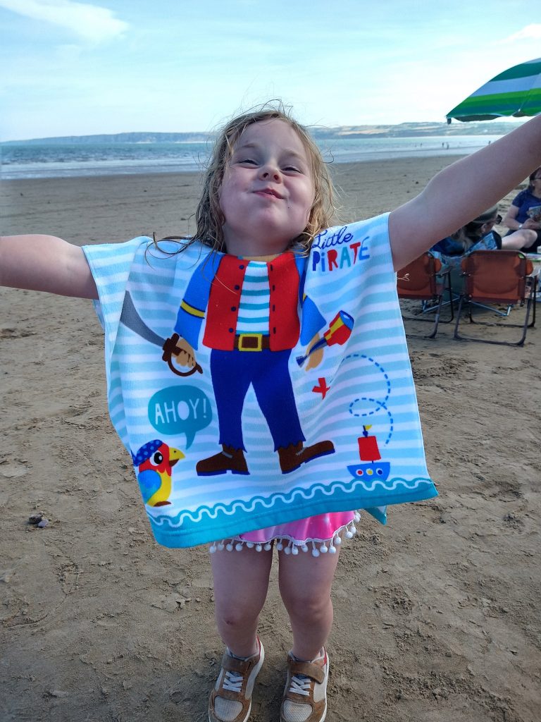 Cara loves the beach