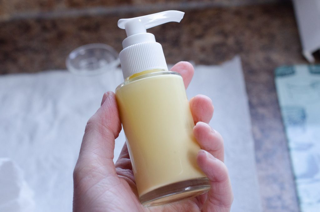 Lotion in its bottle