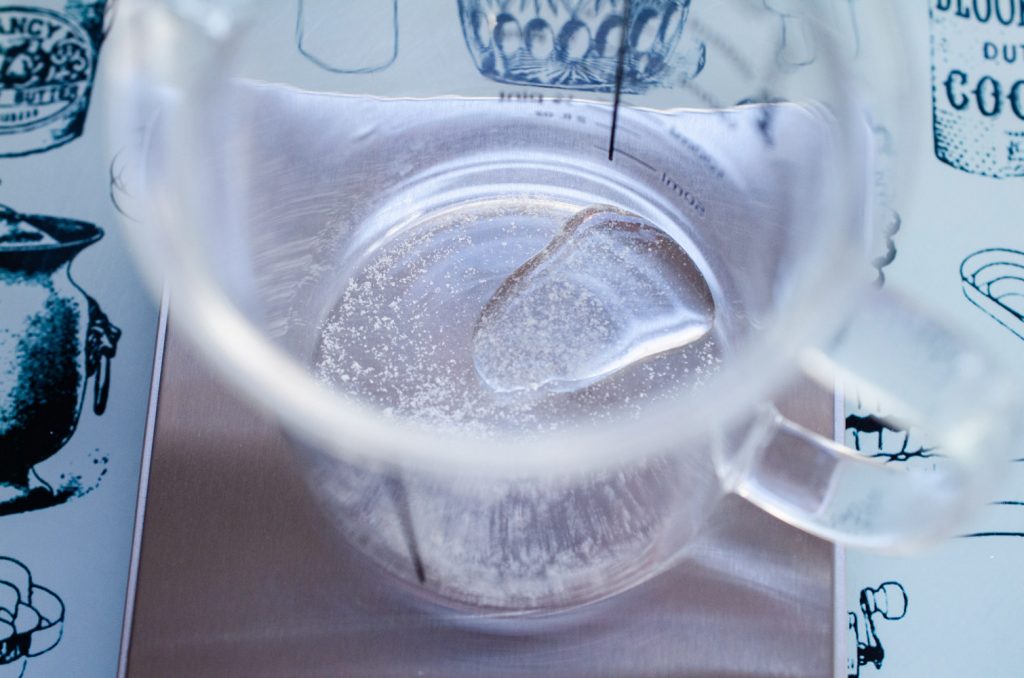 Glycerin and xanthan gum