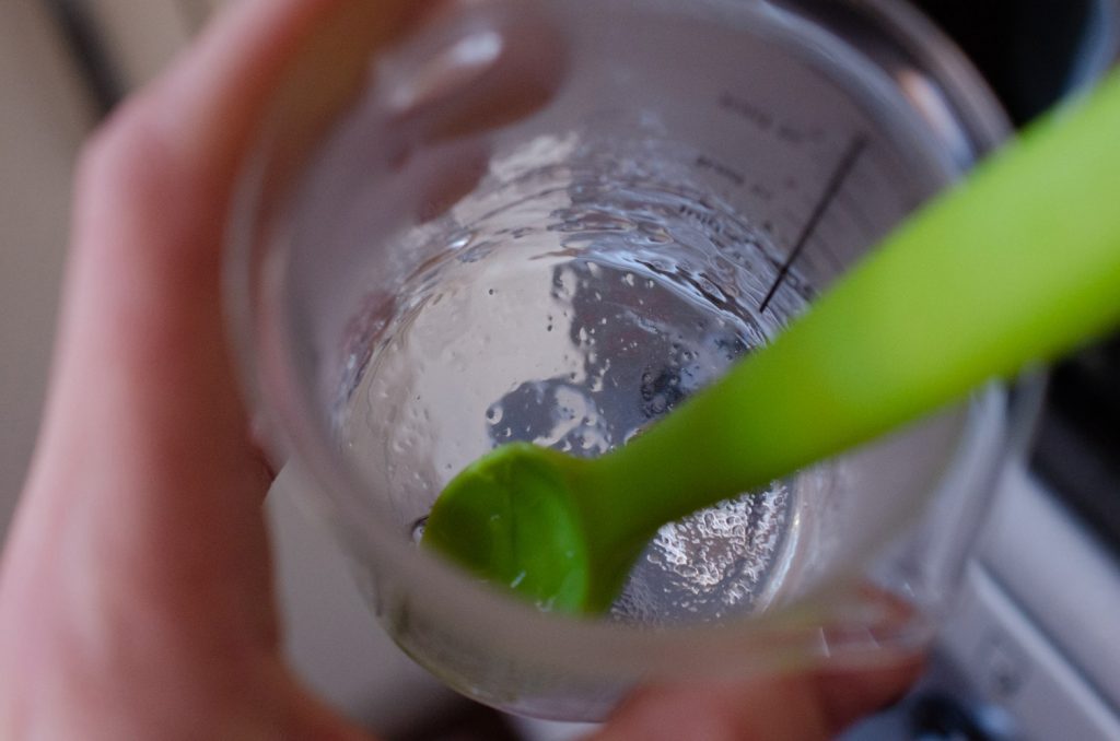 Mix into the water