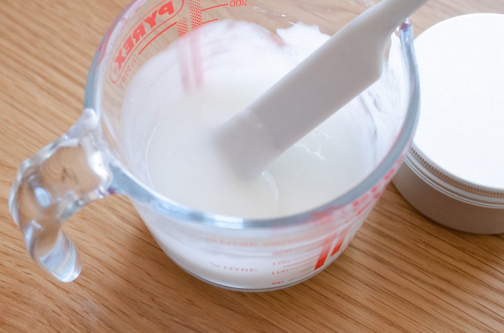 After adding urea to the foot cream