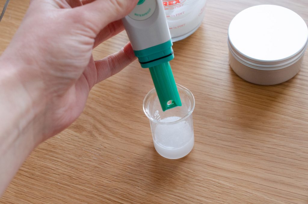 Check the pH of the urea foot cream