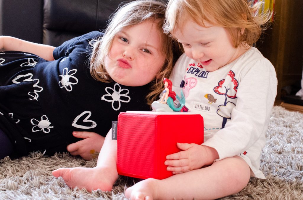 Cara and Lydia are delighted with their Toniebox and Ariel Tonie!