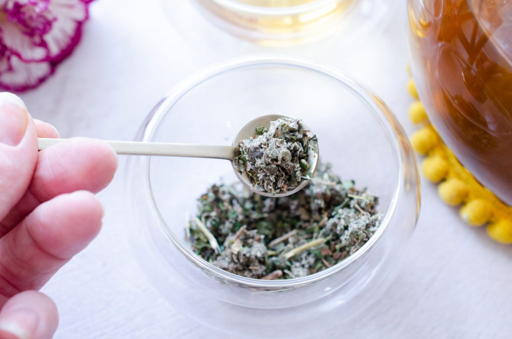 The blend of herbs in my third trimester tea