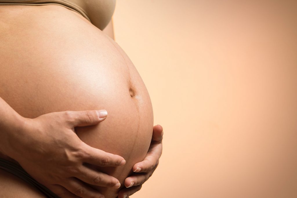 The dark line down the belly - linea nigra
