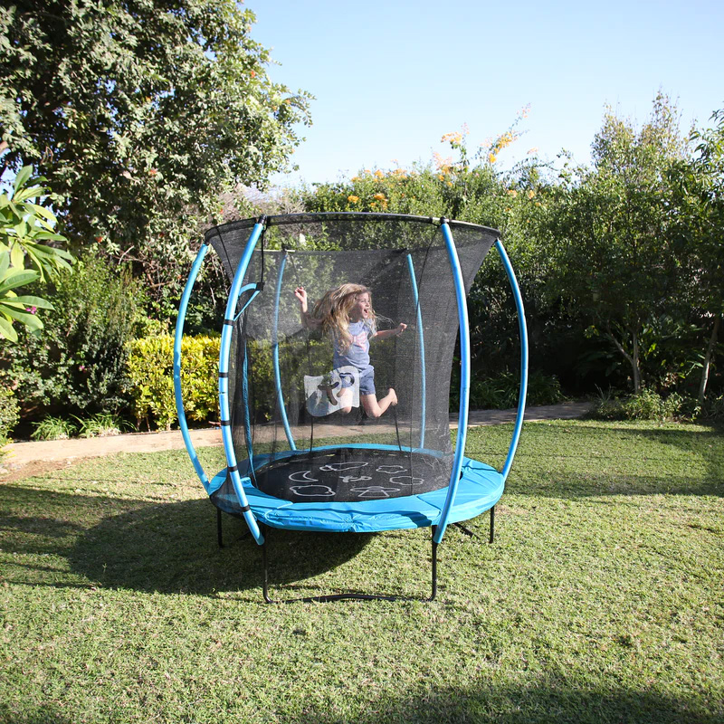 Having fun on the junior trampoline.