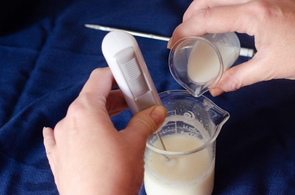 Adding the breast milk