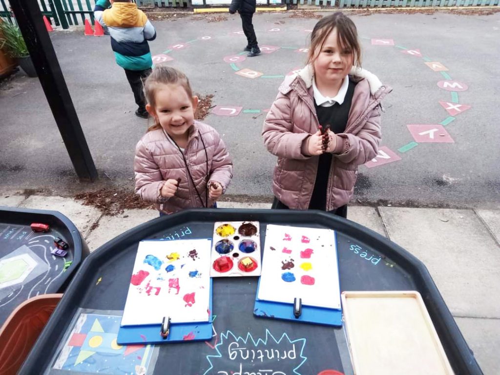 Cara and Jessie at school