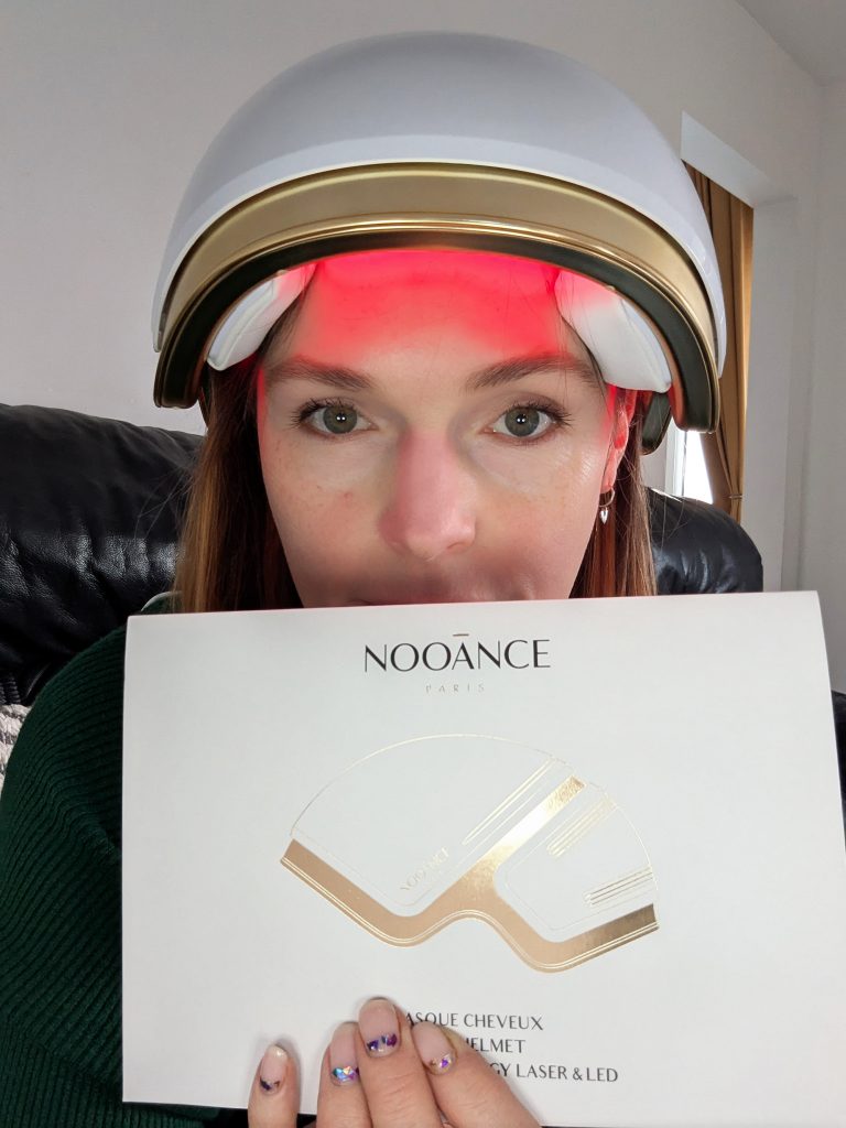 Trying out the Nooance Paris Anti-Hair Loss and Regrowth Hair Helmet
