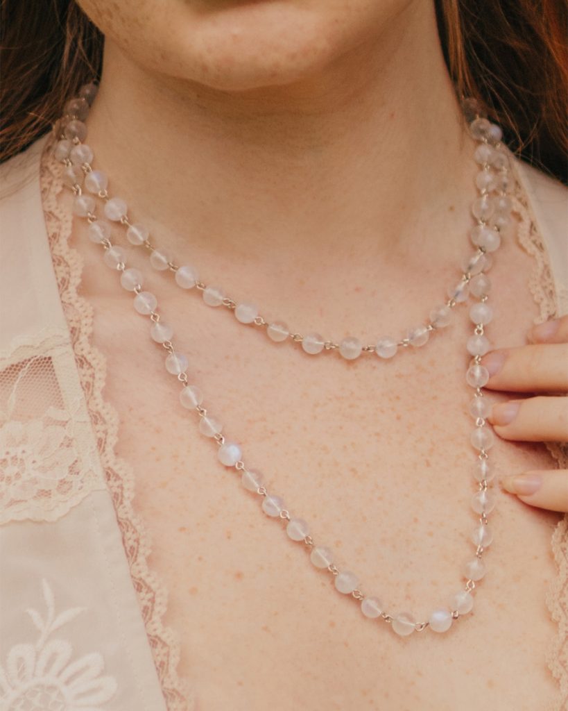Moonstone necklace by Xander Kostroma